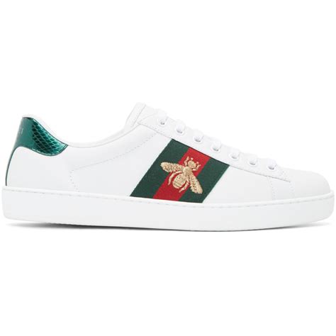 gucci white sneaker ace bee|original Gucci bee sneakers.